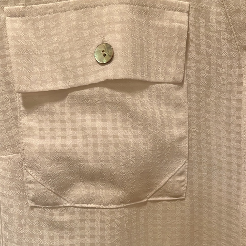 Notations checked button down blouse Size 1X - Picture 5 of 10